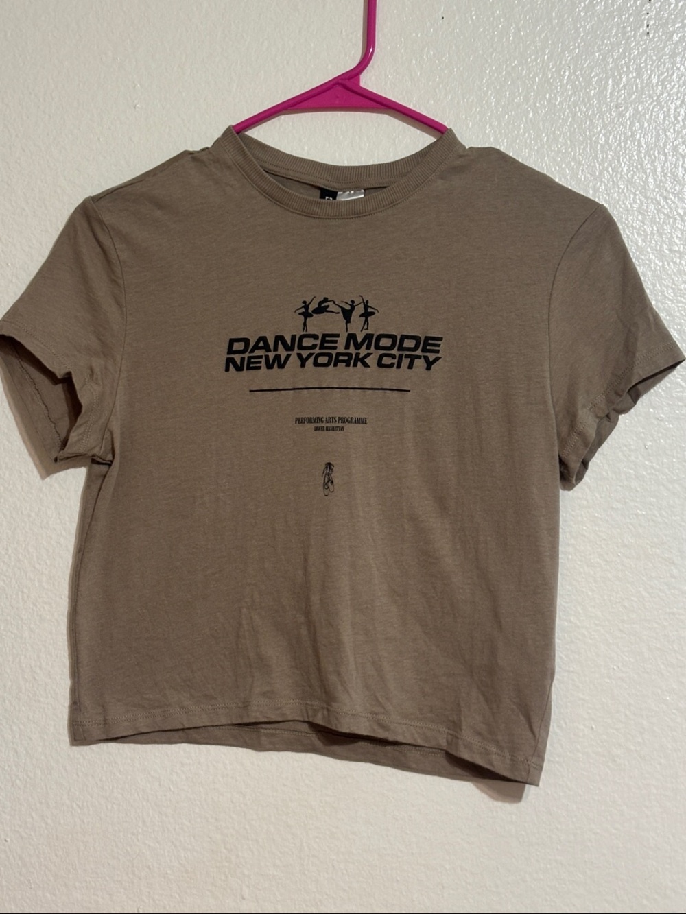 H&M Divided: Dance Mode New York City  Cropped Top - Taupe
